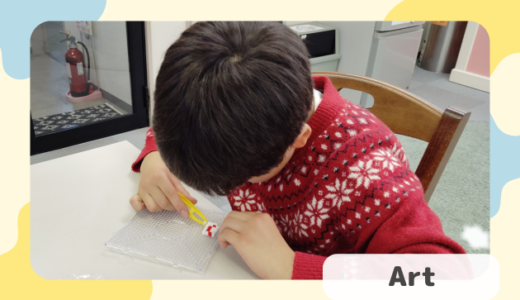 2月のアートの時間の様子