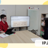 荒井校 IPJH2クラスの様子 7 「英語を学ぶ」から「英語で学ぶ」レベルを目指す。アメリカ人女性がオーナーの英会話スクール。CLIL、Flipped Classroom(反転レッスン)を東北でいち早く導入